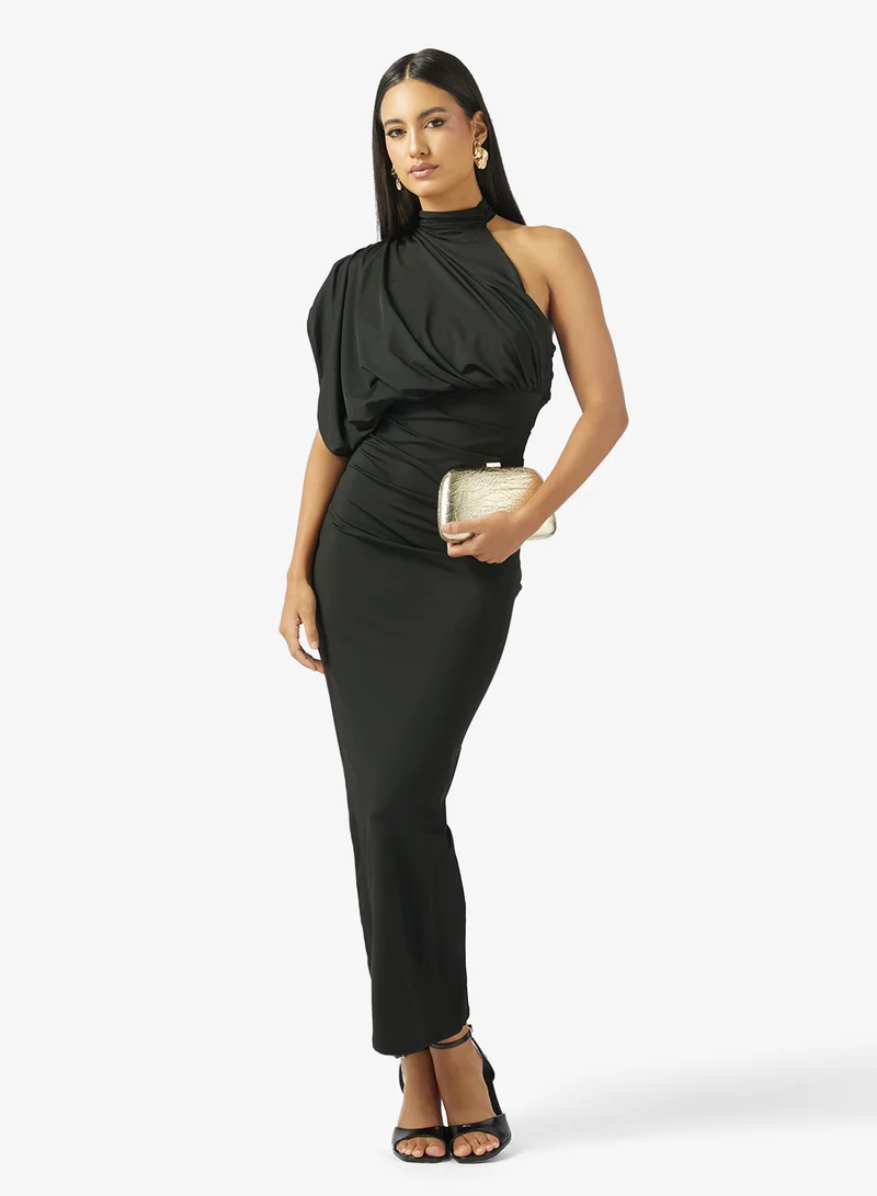 Ella Limited Edition  One Shoulder Draped Column Dress for Women | Best Price UAE